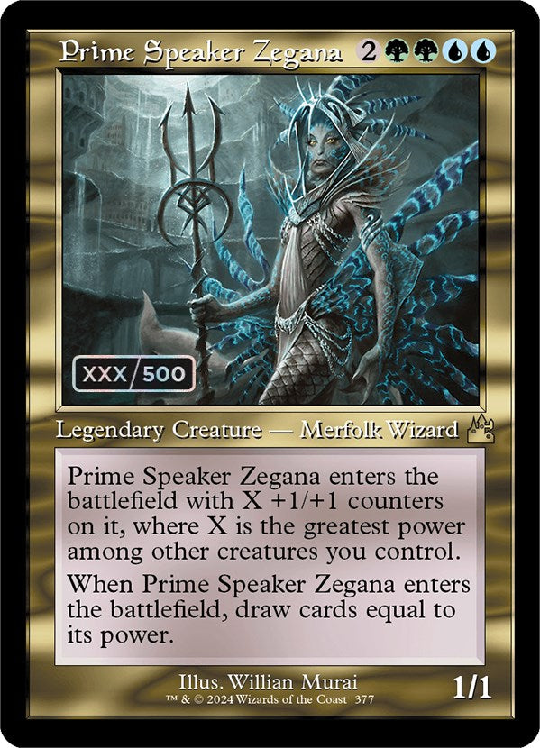 Prime Speaker Zegana (Retro) (Serialized) [Ravnica Remastered] | The Clever Kobold