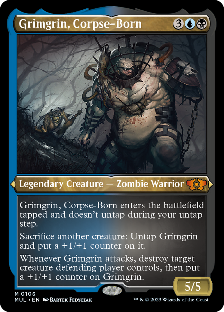 Grimgrin, Corpse-Born (Foil Etched) [Multiverse Legends] | The Clever Kobold