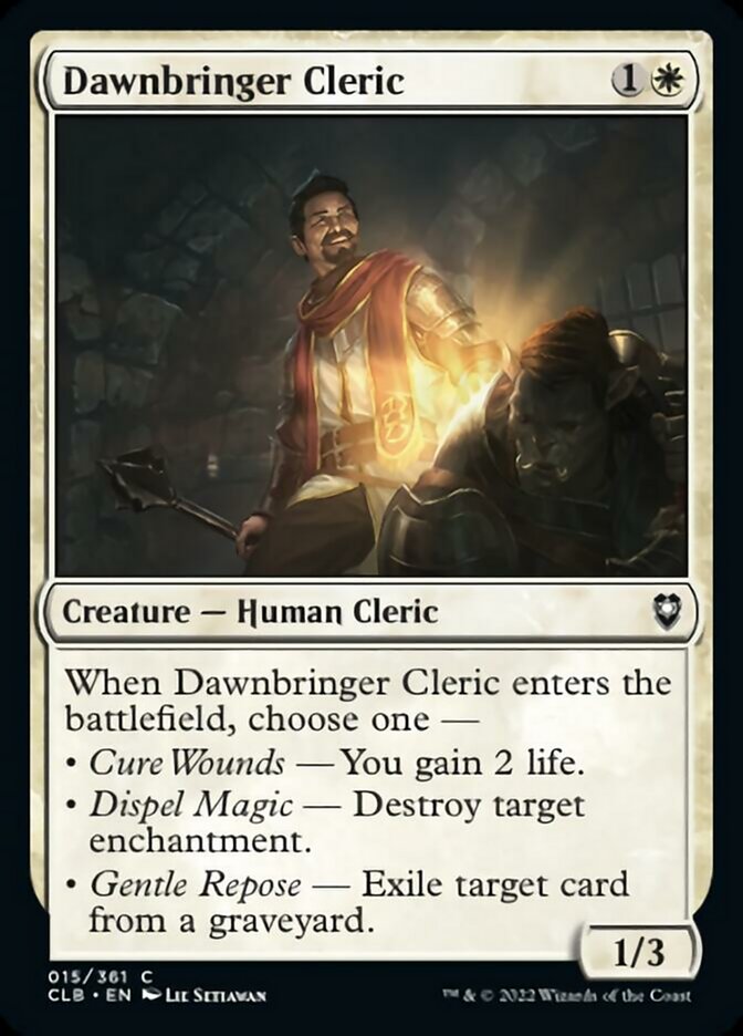 Dawnbringer Cleric [Commander Legends: Battle for Baldur's Gate] | The Clever Kobold