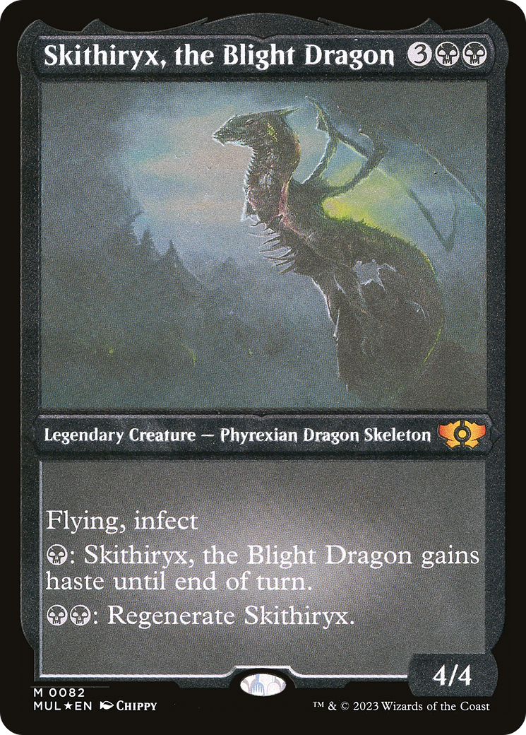 Skithiryx, the Blight Dragon (Foil Etched) [Multiverse Legends] | The Clever Kobold