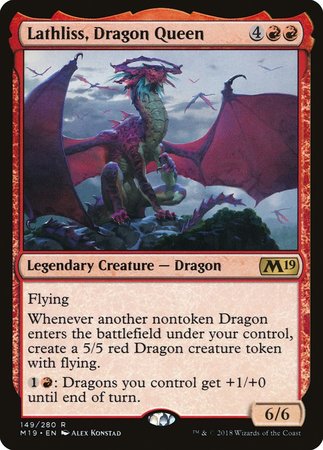 Lathliss, Dragon Queen [Core Set 2019] | The Clever Kobold