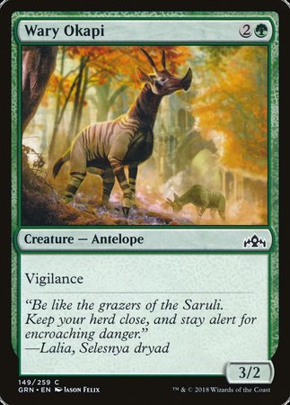 Wary Okapi [Guilds of Ravnica] | The Clever Kobold