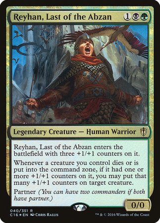 Reyhan, Last of the Abzan [Commander 2016] | The Clever Kobold