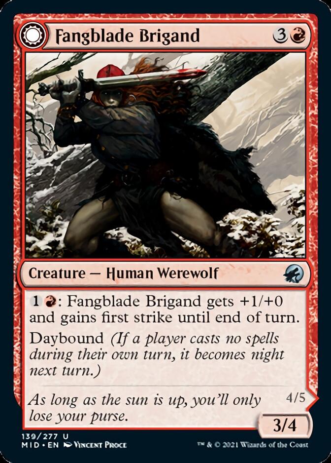 Fangblade Brigand // Fangblade Eviscerator [Innistrad: Midnight Hunt] | The Clever Kobold