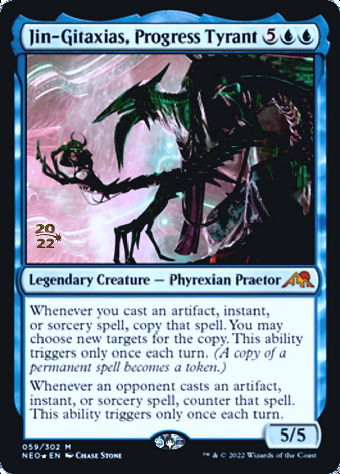 Jin-Gitaxias, Progress Tyrant [Kamigawa: Neon Dynasty Prerelease Promos] | The Clever Kobold