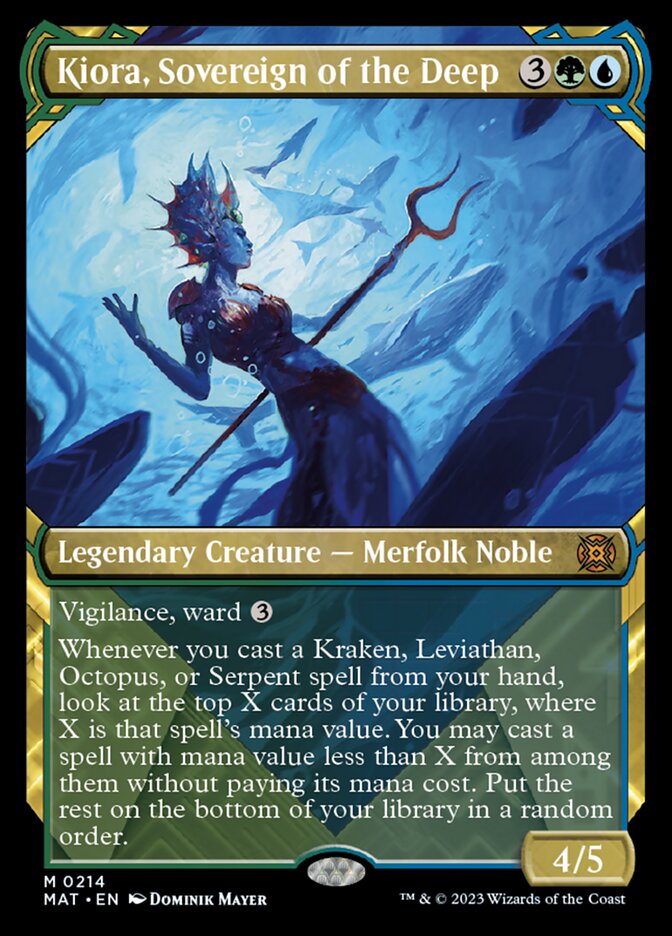 Kiora, Sovereign of the Deep (Showcase Halo Foil) [March of the Machine: The Aftermath] | The Clever Kobold