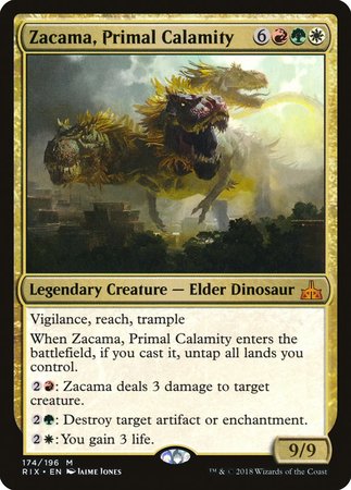 Zacama, Primal Calamity [Rivals of Ixalan] | The Clever Kobold