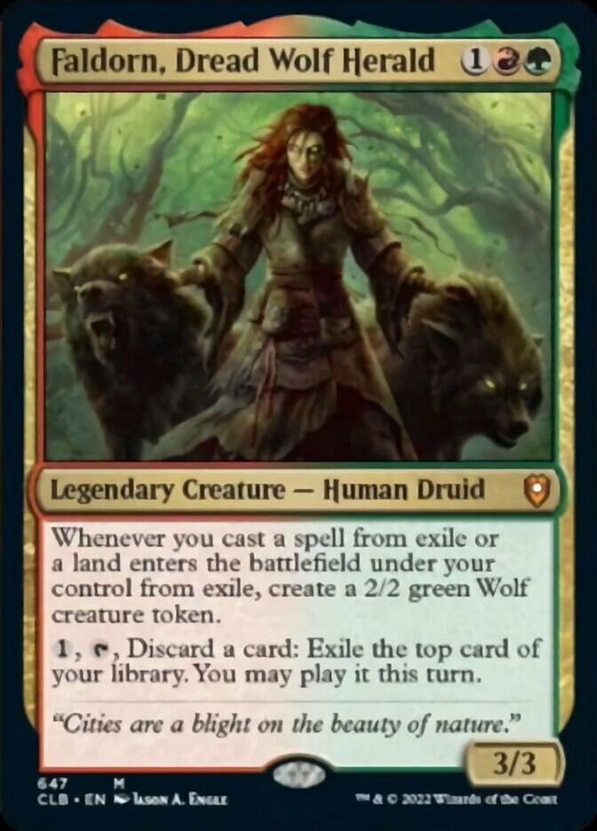 Faldorn, Dread Wolf Herald [Commander Legends: Battle for Baldur's Gate] | The Clever Kobold