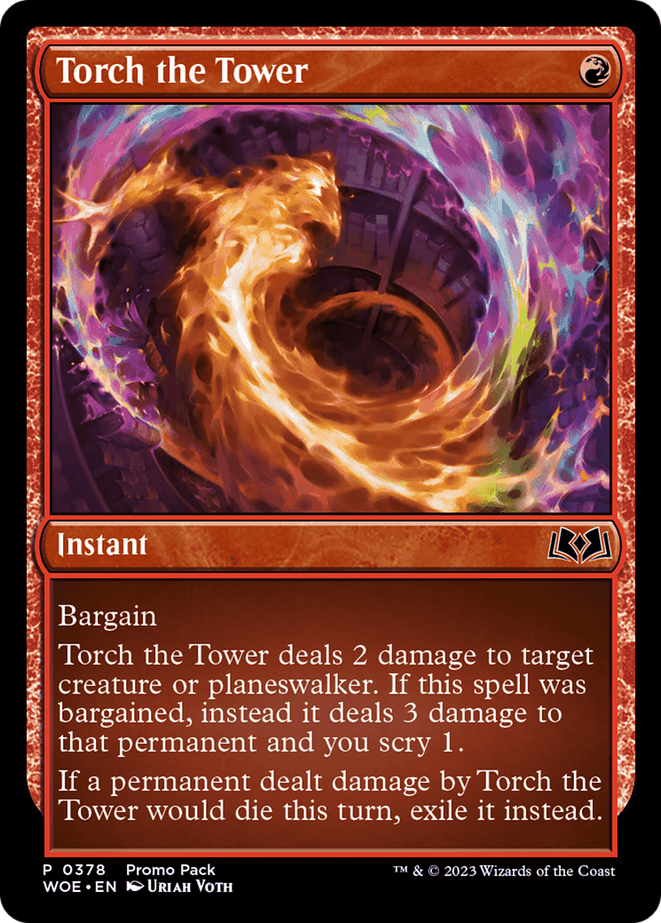 Torch the Tower (Promo Pack) [Wilds of Eldraine Promos] | The Clever Kobold