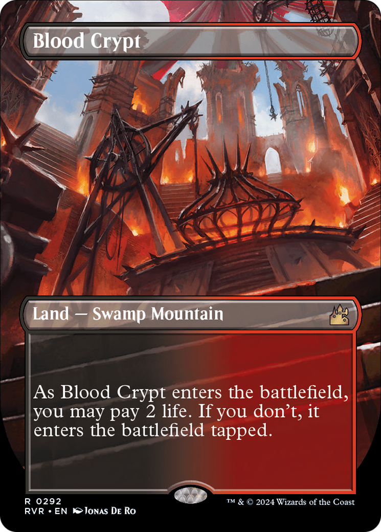 Blood Crypt (Borderless) [Ravnica Remastered] | The Clever Kobold