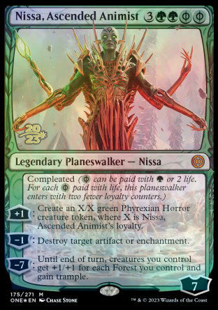 Nissa, Ascended Animist [Phyrexia: All Will Be One Prerelease Promos] | The Clever Kobold