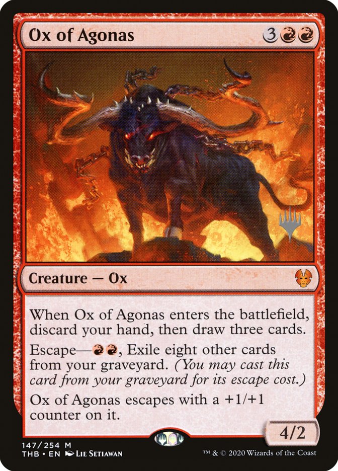 Ox of Agonas (Promo Pack) [Theros Beyond Death Promos] | The Clever Kobold
