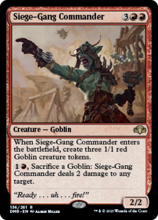 Siege-Gang Commander [Dominaria Remastered] | The Clever Kobold