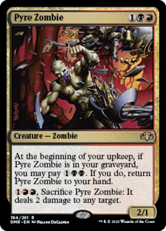 Pyre Zombie [Dominaria Remastered] | The Clever Kobold