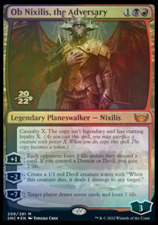 Ob Nixilis, the Adversary [Streets of New Capenna Prerelease Promos] | The Clever Kobold