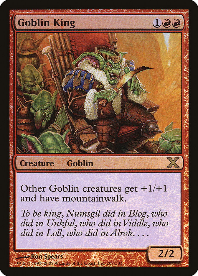 Goblin King (Premium Foil) [Tenth Edition] | The Clever Kobold