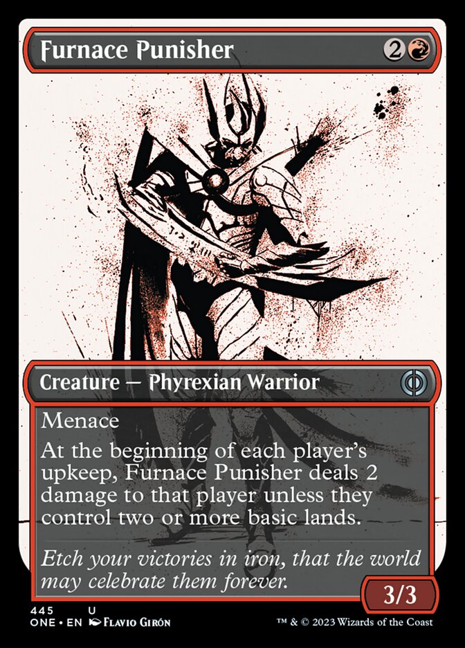 Furnace Punisher (Showcase Ichor Step-and-Compleat Foil) [Phyrexia: All Will Be One] | The Clever Kobold