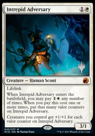 Intrepid Adversary (Promo Pack) [Innistrad: Midnight Hunt Promos] | The Clever Kobold