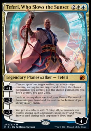 Teferi, Who Slows the Sunset (Promo Pack) [Innistrad: Midnight Hunt Promos] | The Clever Kobold