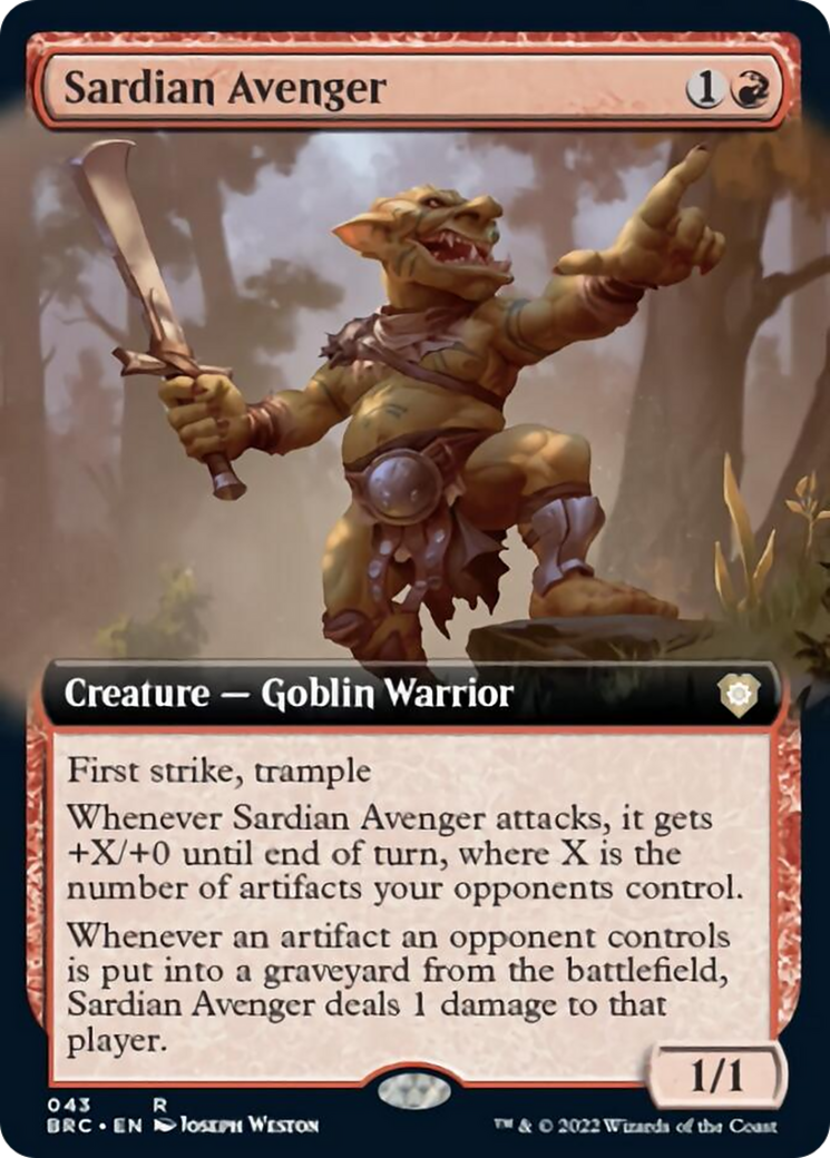 Sardian Avenger (Extended Art) [The Brothers' War Commander] | The Clever Kobold