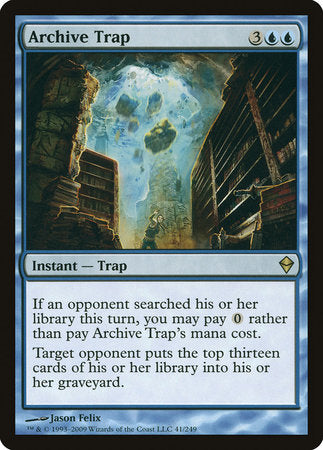 Archive Trap [Zendikar] | The Clever Kobold