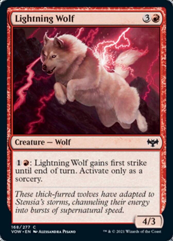 Lightning Wolf [Innistrad: Crimson Vow] | The Clever Kobold