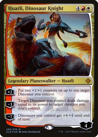 Huatli, Dinosaur Knight [Ixalan] | The Clever Kobold