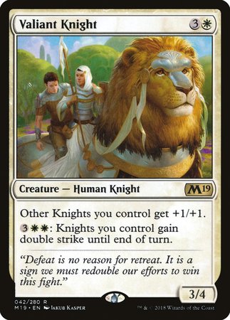 Valiant Knight [Core Set 2019] | The Clever Kobold