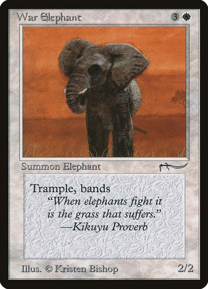 War Elephant (Dark Mana Cost) [Arabian Nights] | The Clever Kobold