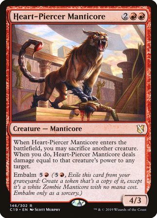 Heart-Piercer Manticore [Commander 2019] | The Clever Kobold