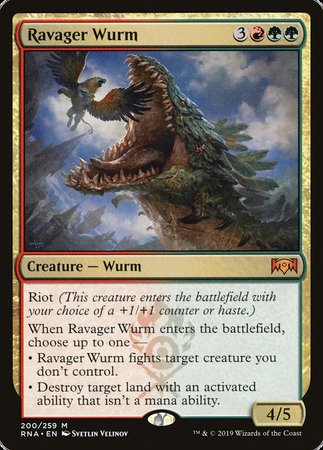 Ravager Wurm [Ravnica Allegiance] | The Clever Kobold