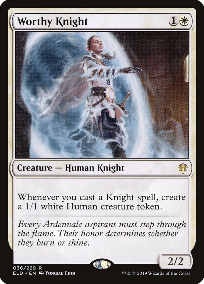 Worthy Knight [Throne of Eldraine] | The Clever Kobold