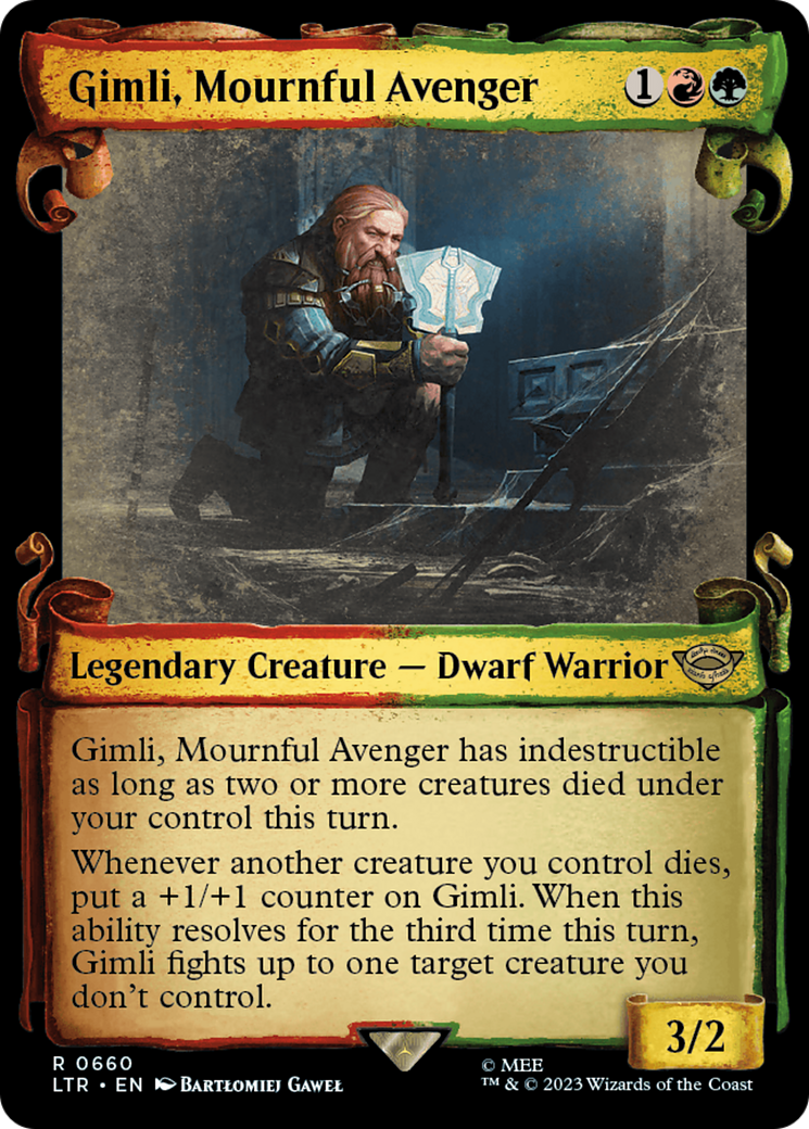 Gimli, Mournful Avenger [The Lord of the Rings: Tales of Middle-Earth Showcase Scrolls] | The Clever Kobold