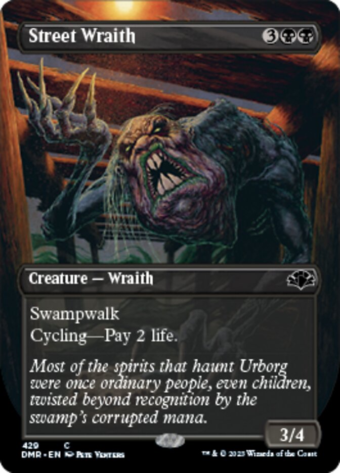 Street Wraith (Borderless Alternate Art) [Dominaria Remastered] | The Clever Kobold