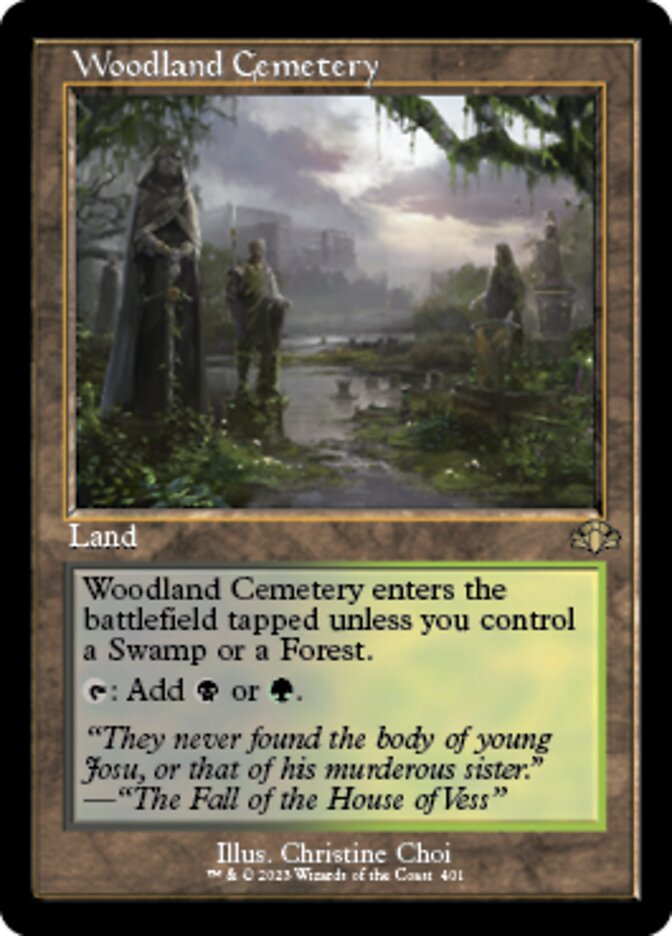 Woodland Cemetery (Retro) [Dominaria Remastered] | The Clever Kobold