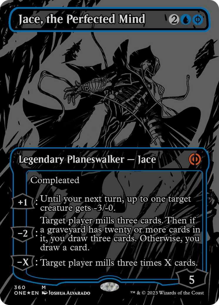 Jace, the Perfected Mind (Oil Slick Raised Foil) [Phyrexia: All Will Be One] | The Clever Kobold