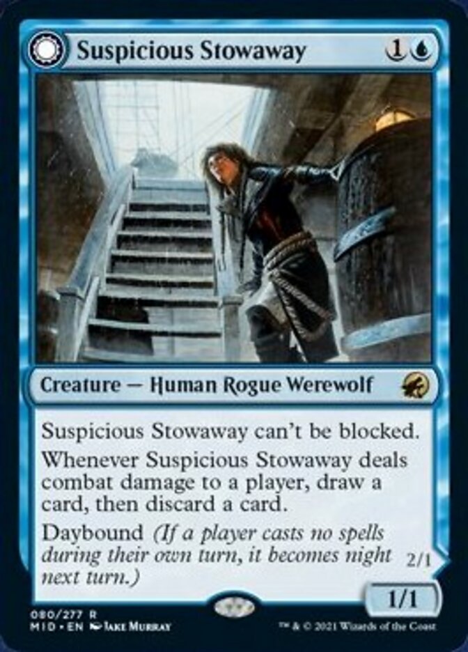 Suspicious Stowaway // Seafaring Werewolf [Innistrad: Midnight Hunt] | The Clever Kobold