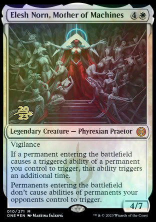 Elesh Norn, Mother of Machines [Phyrexia: All Will Be One Prerelease Promos] | The Clever Kobold