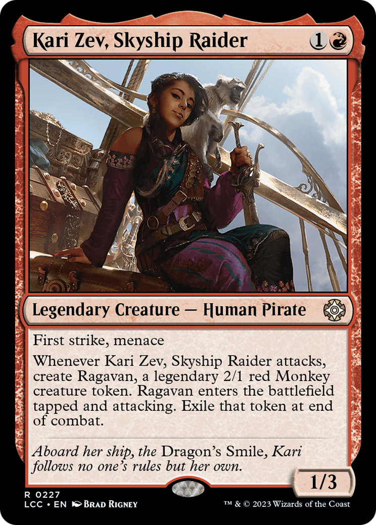 Kari Zev, Skyship Raider [The Lost Caverns of Ixalan Commander] | The Clever Kobold