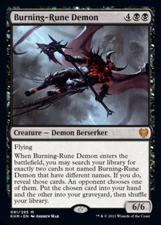 Burning-Rune Demon [Kaldheim] | The Clever Kobold