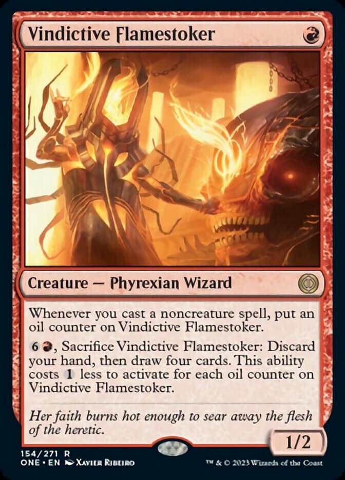 Vindictive Flamestoker [Phyrexia: All Will Be One] | The Clever Kobold