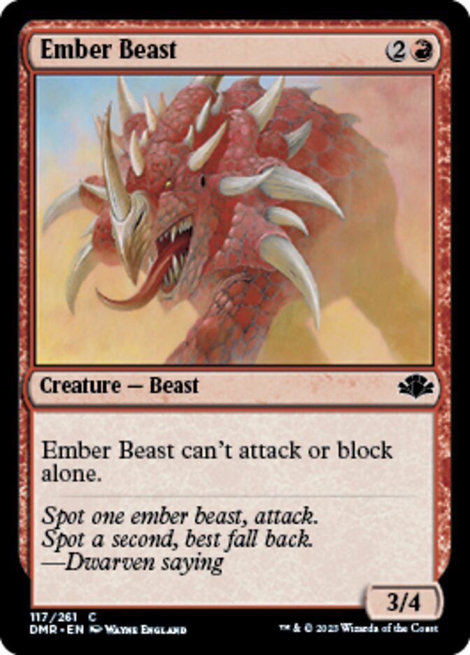 Ember Beast [Dominaria Remastered] | The Clever Kobold