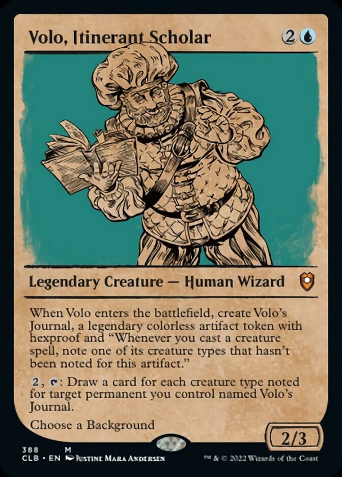 Volo, Itinerant Scholar (Showcase) [Commander Legends: Battle for Baldur's Gate] | The Clever Kobold