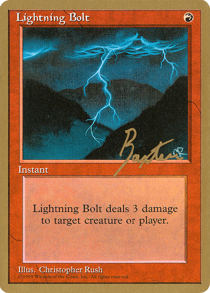 Lightning Bolt (George Baxter) [Pro Tour Collector Set] | The Clever Kobold