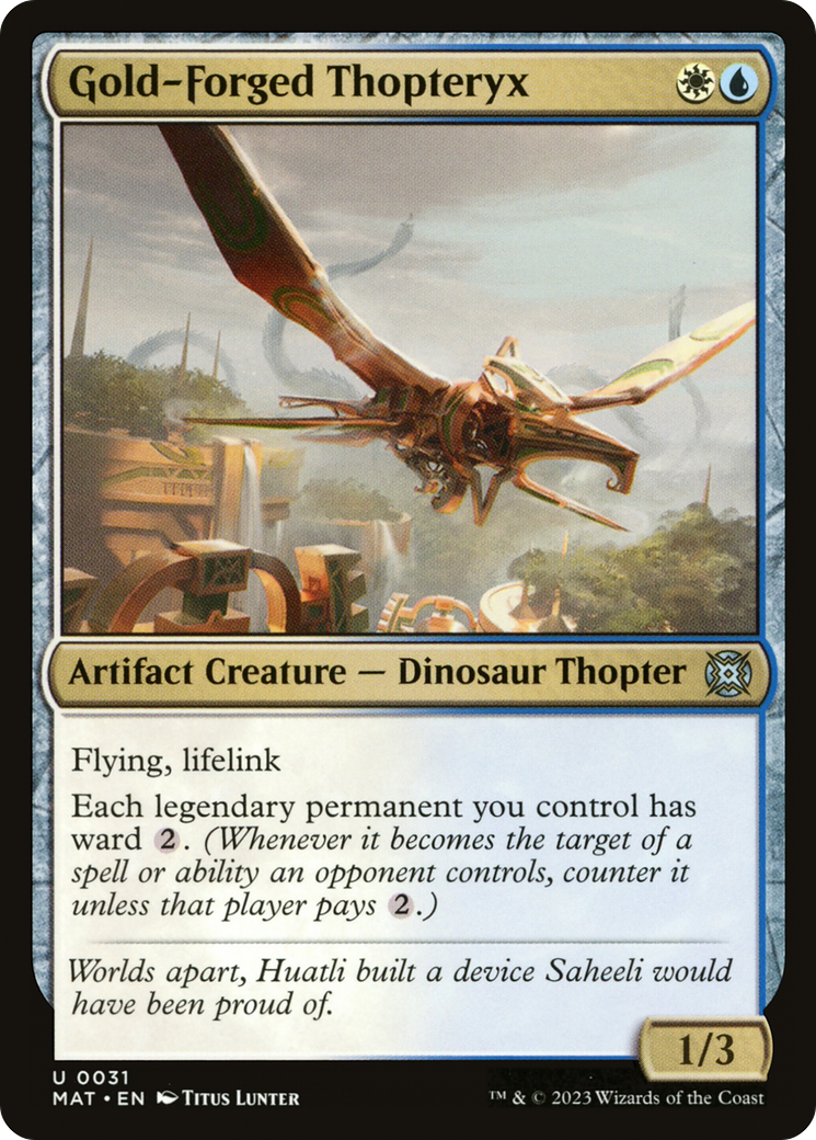 Gold-Forged Thopteryx [March of the Machine: The Aftermath] | The Clever Kobold