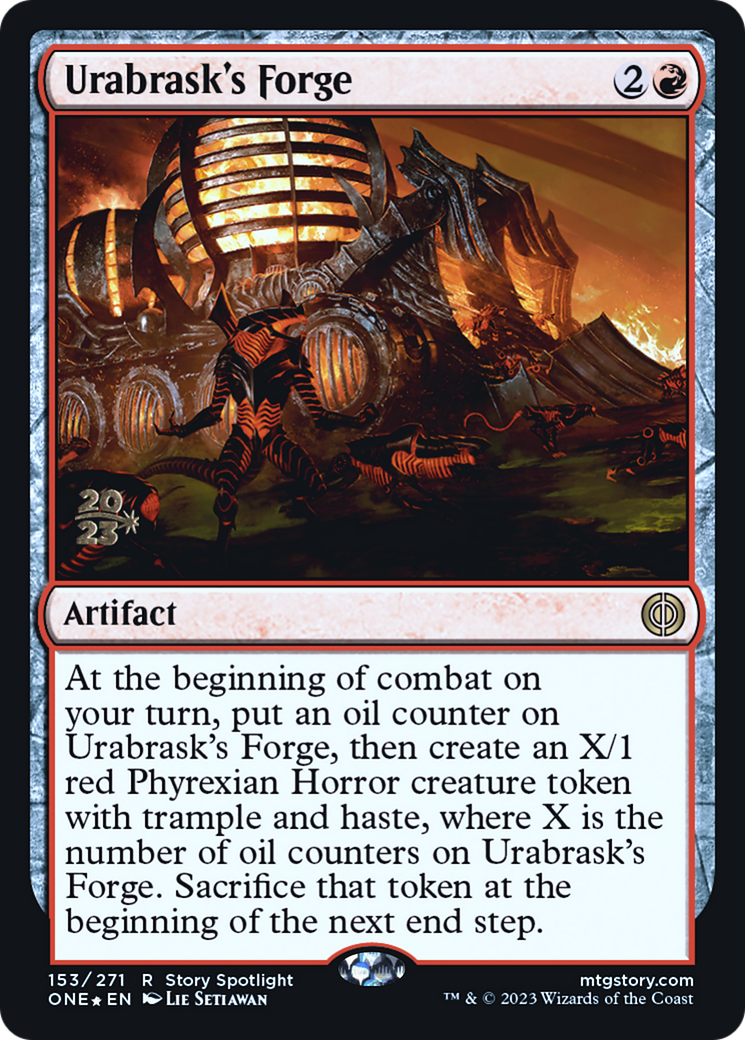 Urabrask's Forge [Phyrexia: All Will Be One Prerelease Promos] | The Clever Kobold