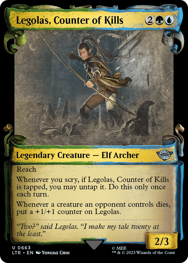 Legolas, Counter of Kills [The Lord of the Rings: Tales of Middle-Earth Showcase Scrolls] | The Clever Kobold