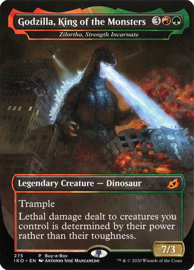 Zilortha, Strength Incarnate - Godzilla, King of the Monsters (Buy-A-Box) [Ikoria: Lair of Behemoths Promos] | The Clever Kobold