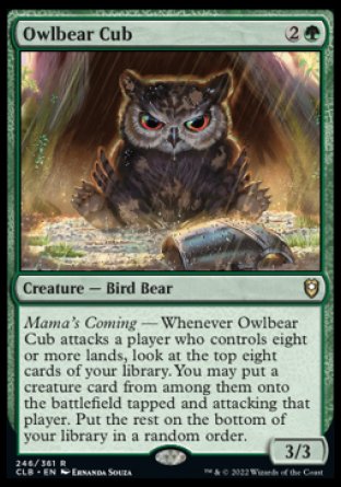 Owlbear Cub [Commander Legends: Battle for Baldur's Gate] | The Clever Kobold