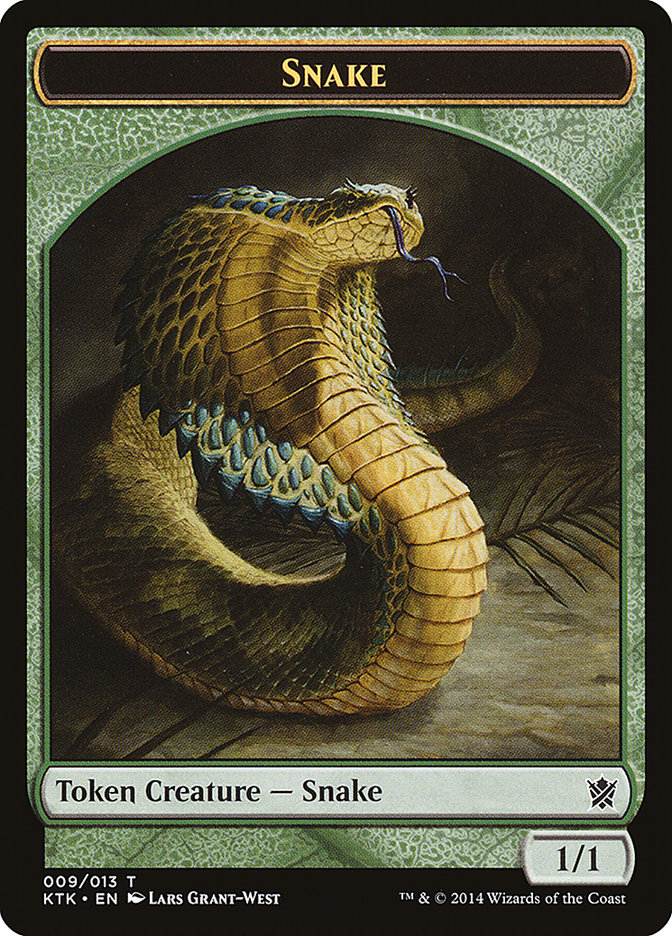 Snake [Khans of Tarkir Tokens] | The Clever Kobold